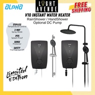 Alpha V10 Instant Water Heater RainShower/HandShower Optional DC Pump