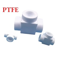 1/8-1" BSP G Female 3 Way Tee, PTFE Pipe Fitting Connector for Lab Pressure Gauge