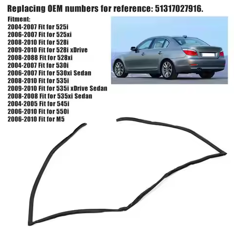 Rubber Car Rear Windshield Upper Moulding Seals Strip 51317027916 Fit for BMW 525i 528i 530i 535i M5