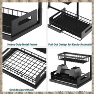 Sink Organizer Pull Out Cabinet Organizer 2-Tier Sliding Shelf Multi-Use for Under Kitchen Sink Orga