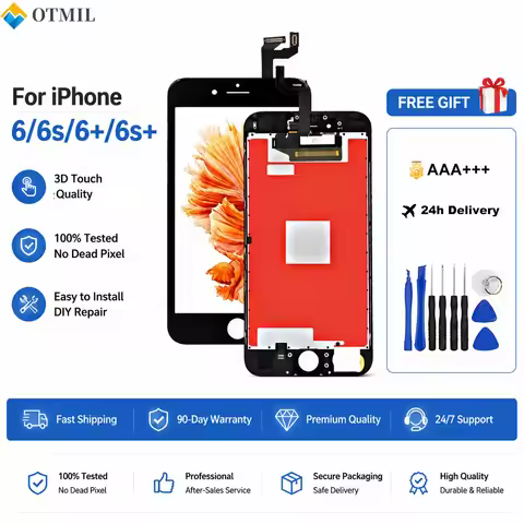 AAA LCD Display For Iphone 6 6S 6Sp 6P 6Plus 6S Plus Black White 3D Touch Screen Digitizer Assembly 