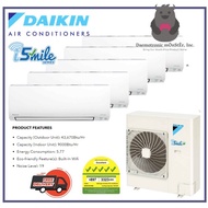 Daikin iSMILE (Inverter) System 5 Aircon R32 Gas 9000BTUx3+12000BTUx2, 5 Ticks