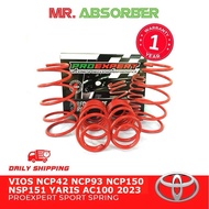 PROEXPERT SPORT SPRING TOYOTA VIOS YARIS NCP42 NCP93 NCP150 NSP151 AC100