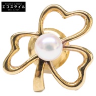 Mikimoto K18 珍珠四葉草圖案胸針 [二手]