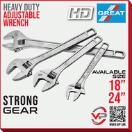 GREAT HEAVY DUTY ADJUSTABLE WRENCH (450MM-600MM/18"/24") SPANAR HIDUP BOLEH LARAS ENLARGE MONKEY WRE