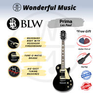BLW Prima Les Paul Style Electric Guitar, Black