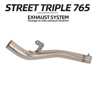 765RS Exhaust Adapter Tube For Triumph Street Triple 765R 765S 765 RS 2017-2024 Motorcycle Escape 51