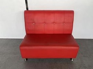 宏品全新二手家具電器 A041111H*紅色二人沙發*客廳茶几桌 實木沙發 L型沙發 皮沙發 布藝歐式沙發 單人沙發 休