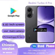 Pre-owned Redmi Turbo 4 Pro 1.5K Eye-care Display IP68 Waterproof Good Condition 120Hz Refresh Rate 