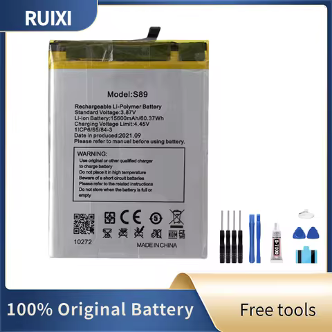 100% RUIXI Original Battery OUKITEL S89 15600mAh For OUKITEL WP15 Long standby time High capacity Ph