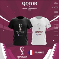France Men's Tshirt Jersey FIFA World Cup 2022 Cotton Big Size 7XL 6XL 5XL Football Champion