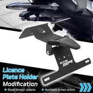 For 675SR 675SR-R Motorcycle License Plate Holder Licence Frame LED Light Rear Tail Frame Fender Eli