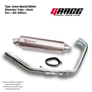 Full system exhaust cbr250rr, r25/mt25, ninja 250, z250 original grace type arace special edition