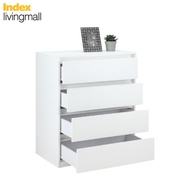 WINNER FURNITURE ตู้เตี้ย 4 ลิ้นชัก รุ่น มอลลี่ ขนาด 80 ซม. - สีขาว