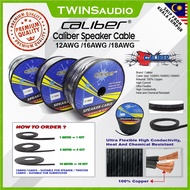 100% COOPER CALIBER 12AWG / 16AWG / 18AWG Speaker Cable (1 Meter = 1 Qty)