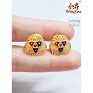 Wing Sing 916 Gold Earrings / Subang Indian Design  Emas 916 (WS192)