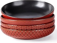 GBHOME 9.5'' Large Pasta Bowls, 42 Ounce Stoneware Salad Bowls for Kitchen, Ceramic Serving Bowls Wi