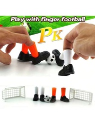 1款指尖足球遊戲套裝,含2個球門,有趣的家庭足球比賽玩具,派對禮物