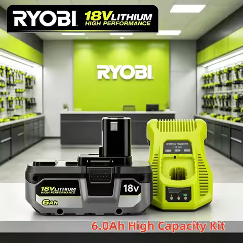 RYOBI 18V 6.0Ah High-capacity Rechargeable Battery, with Long Battery Life, Is Suitable for One+ Ser