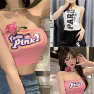 Firewire Tube Top 2 Colors Pink/White Cute Screen Print Free Size Very Comfortable To Wear ~ DX-231 