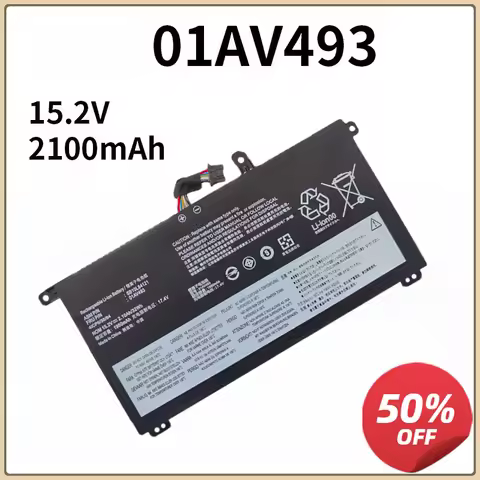15.2V 32WH 2100mAh 01AV493 Laptop Battery For Lenovo ThinkPad T570 T580 P52S P51S Series SB10L84121 