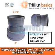 INCREASER SOCKET DV 2 x 1 1/ 2 INCH TRILLION VLOK VERLOP SOCK OVER SOK