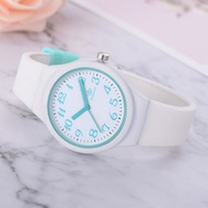 【Limited-time offer】 Cute White Watch Women Students Sports Wrist Watch Silicone Strap Candy Color Women'S Clock Watches Relogio Feminino