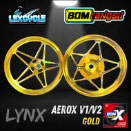 Bom Rangsit BomX Lynx Cnc Mags Aerox V1/V2 Star Mags 14s 5 Spokes