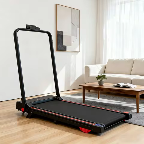 Walking Pad with Bracket Silent Treadmill for Home Compact Foldable Running Machine Indoor Fitness E