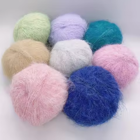 Worsted Faux Long Plush Mink Velvet Cashmere Yarn For DIY Knitting And Crocheting Long Plush Thick C