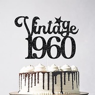 Vintage 1960 Cake Topper - Happy 65th Birthday Cake Pick，Funny 65 Fabulous Cake Decor, Celebrating 6