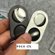 TEMPERED LENS CAMERA POCO C71 RING METAL ALUMINUM LENS CAMERA - GLASS