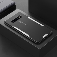 LANLIN เคสกรอบ TPU นุ่มโลหะผิวด้านด้านหลังเป็นฝ้ากล่องเคสอะลูมิเนียมกันตกสำหรับ Samsung Galaxy S10 Plus ทำจากโลหะเคสโทรศัพท์ Samsung Galaxy S10บางเฉียบสำหรับ Samsung Galaxy S10 Plus