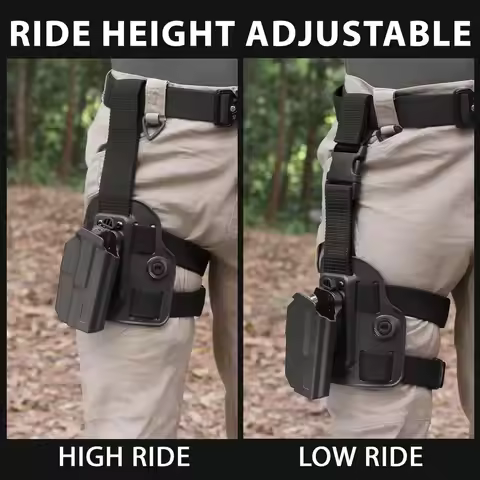 Tactical G19,Level II Drop Leg Holster,Only Fit For Glock19 GEN 3-5,G23/32 Gen 3-4,G19X/44/45,Retent