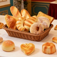 8pcs Realistic Fake Bread Simulation Food Props Faux Croissant Toast Donut Baguette Slice Model PU M