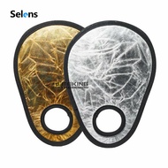 Selens 2 in 1 Tấm hắt ánh sáng hình quạt màu bạc/ vàng 12inch 30cm
