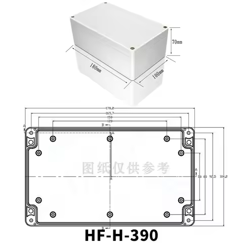 ABS Plastic Housing 180x100x70mm IP65 Waterproof Custom Industrial Control Electronic Instrument Pro