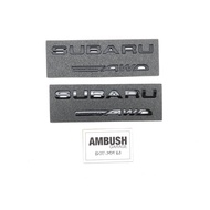 Subaru Symmetrical AWD Logo Emblem Universal Subaru WRX STI Gloss Black / Matte Black Matt Black