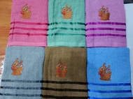 COZY Premium Cotton Towel Set 70x140cm with Embroidered Cartoon Character Soft and Absorbent Bath To