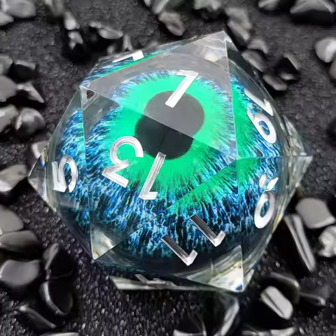 Emit Light 55mm D20 Jumbo Bulk Eyes DND Dice Sharp for RPG Dungeons and Dragons Role Playing Polyhed