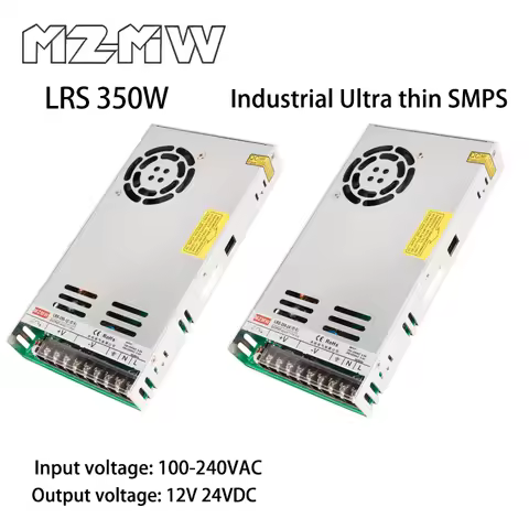 LRS Ultra-thin Switching Power Supply Series AC To DC 350W 400W 100-240VAC 12V 24V Industrial Adapte