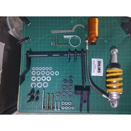 NVX155 MONOSHOCK BRACKET MODIFY TO [Y125Z Y125ZR 245MM OHLN GOLD MONOSHOCK ABOSRBER]