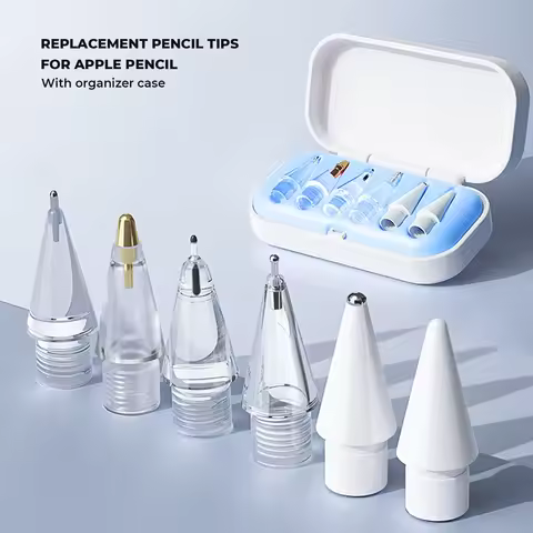 6/4 in 1Replacement Pencil Tips For Apple Pencil Pro/2nd Gen/1st Gen/USB-C, Upgraded iPad Pen Tips W
