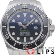 二手勞力士海使型深海腕錶D淨化草本藍色，116660（隨機），帶盒子和保固卡，不鏽鋼男士腕錶，藍色漸變飾面，狀況極佳，2009 年。