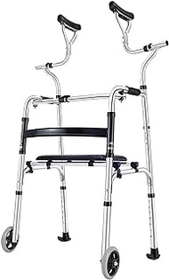 Elderly rollator Walking Aid Cane Chair Armrest for Elderly Elderly Pulley Telescopic Foldable Walker Crutches for Elderly Walker Aids incomplete Walker Fashionable