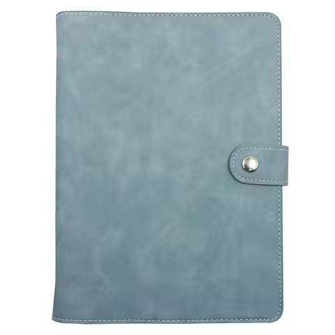 A5 Size PU Leather Notebook Binder, Refillable 6 Round Ring Binder Cover for A5 Filler Paper, Notebo