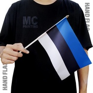 Estonia Hand Flag - Small Mini Parade Stick Flag, Waterproof Taslan Material