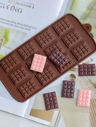華夫餅矽膠巧克力模具迷你華夫餅分離式巧克力模具 1入組-12 腔不粘糖果烘焙模具蛋白質和能量棒模具