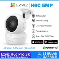 EZVIZ H6c Pro 3K 5MP Smart Security Wifi Pan Tilt IP Camera CCTV Indoor w/SD Card 32/64Gb + Bracket