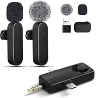 Ominoral Wireless Lavailer Microphone for iPhone, Android, Camera, Professional Wireless Mini Microp